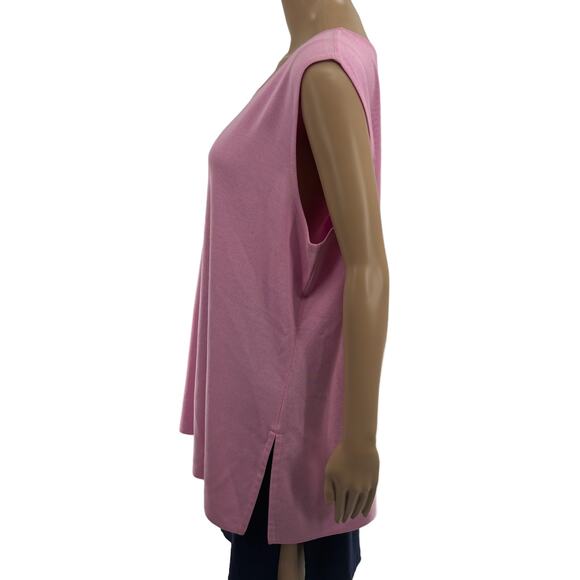 Misook Pink Scoop Neck Classic Knit Tank Top - Picture 5 of 9
